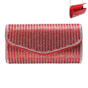 Red Elegant Rhinestone Evening Bag