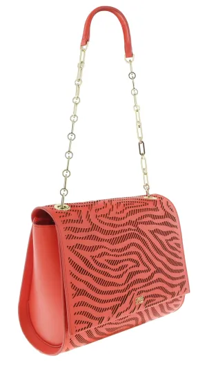 Roberto Cavalli Class Audrey Coral Medium Shoulder Bag