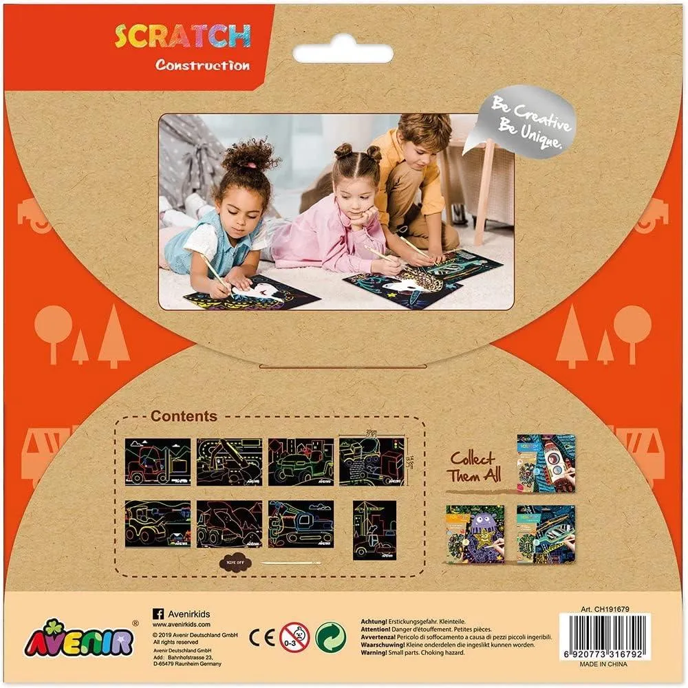 Scratch Art Kit - Construction