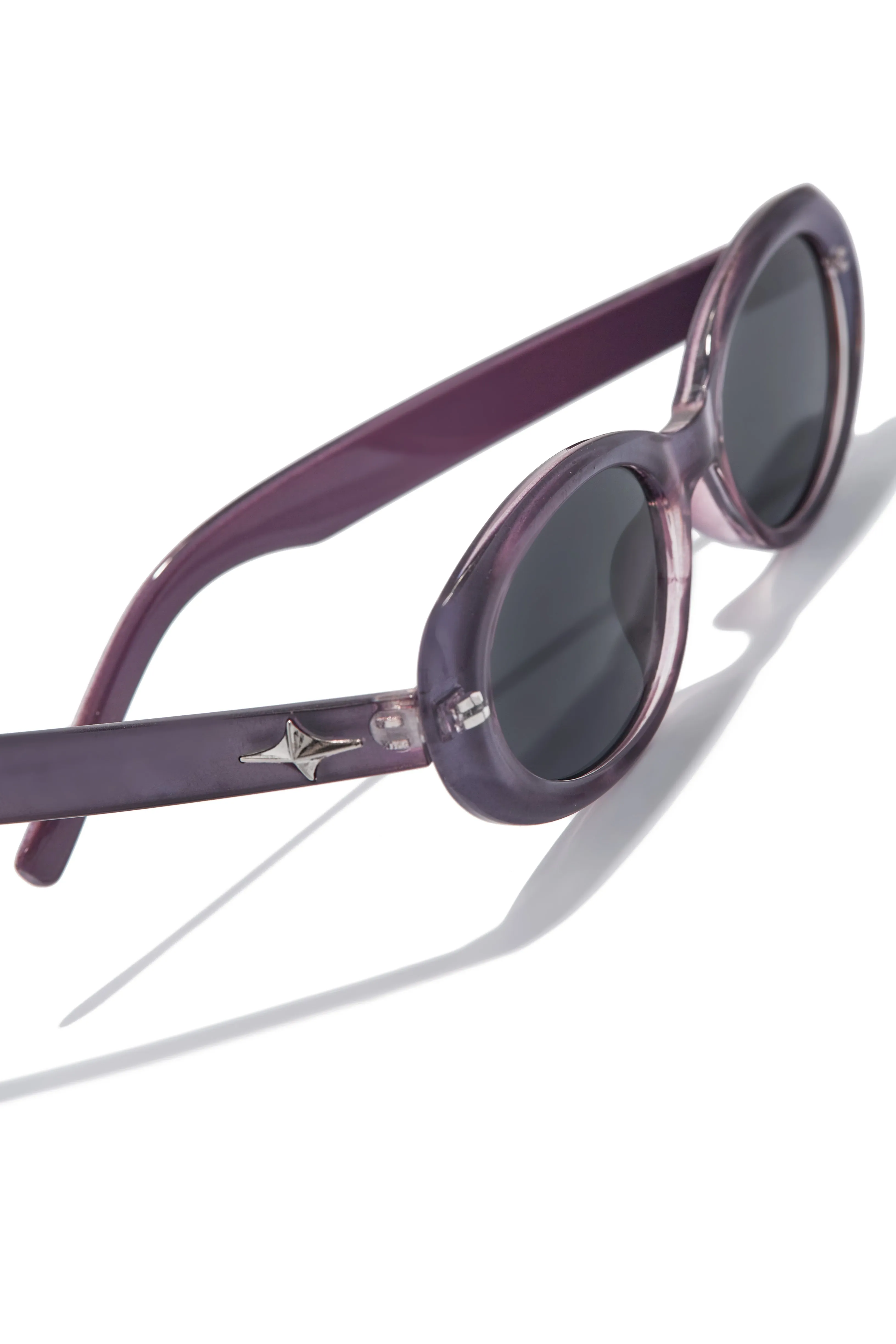 Skyline Views Oval Shaped Sunglasses - Purple
