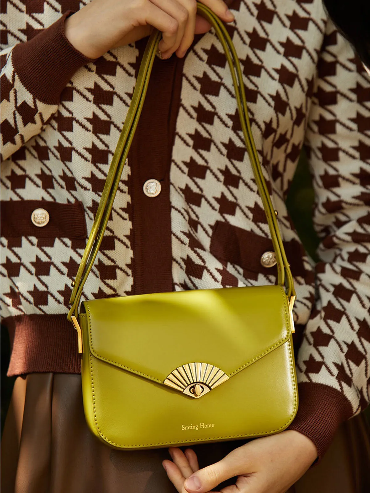Smting | leather mini flap bag