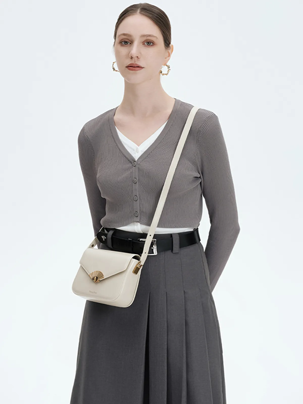 Smting | leather mini flap bag