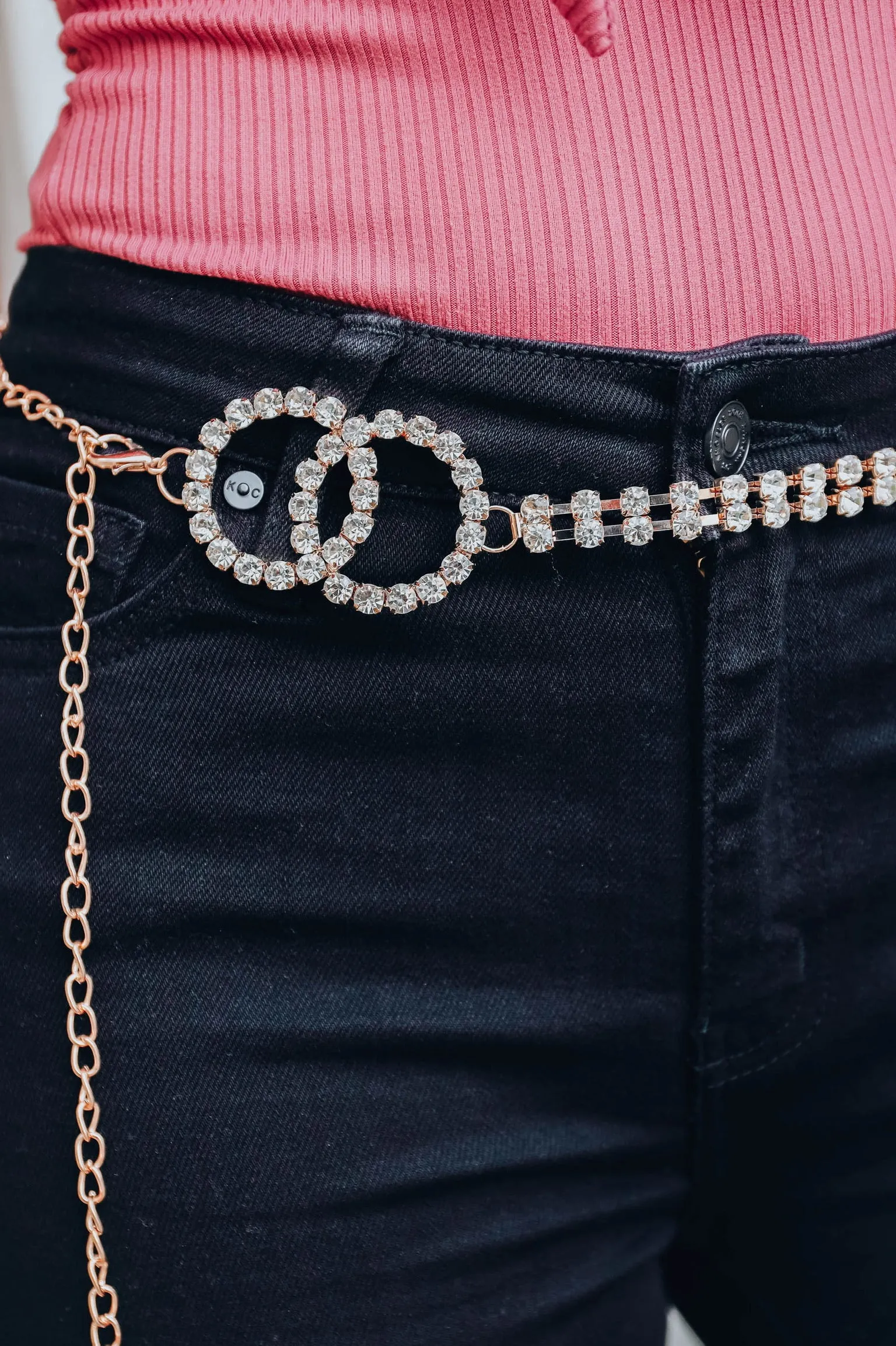 So Exclusive Rhinestone Chain Belt