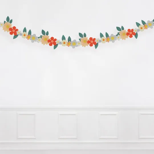 Spring Easter Felt Flower Garland