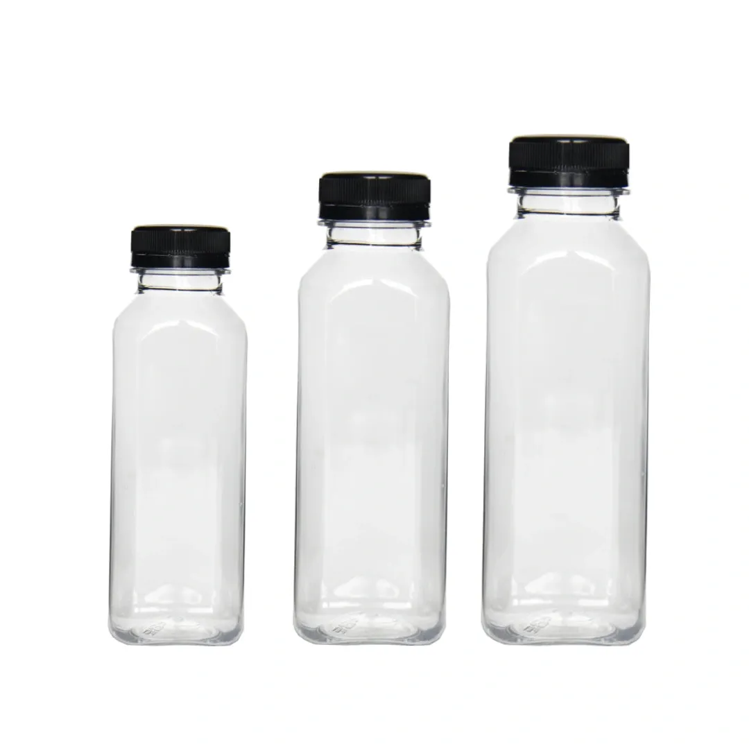 Square Shaped PET Bottles | 12 oz