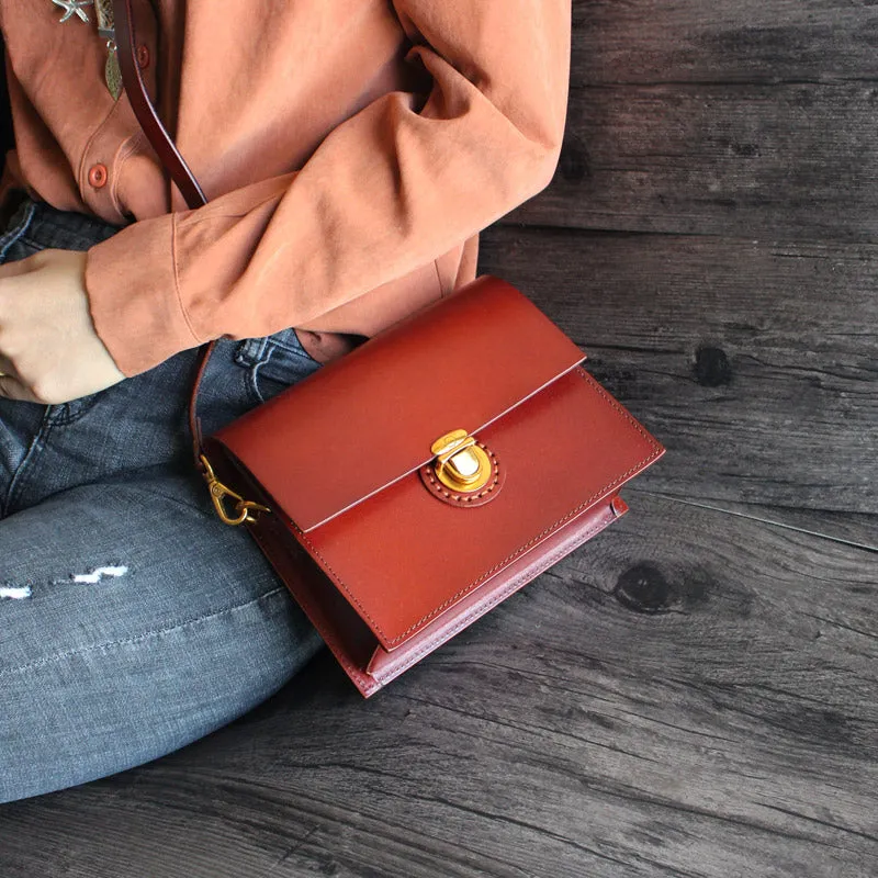 Stylish Brown Leather Womens Small Leather Crossbody Bags Shoulder Bag