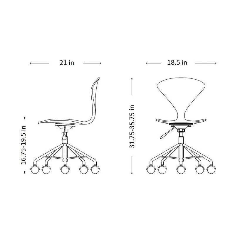 Task Office Chair - Upholstered Seat and Back