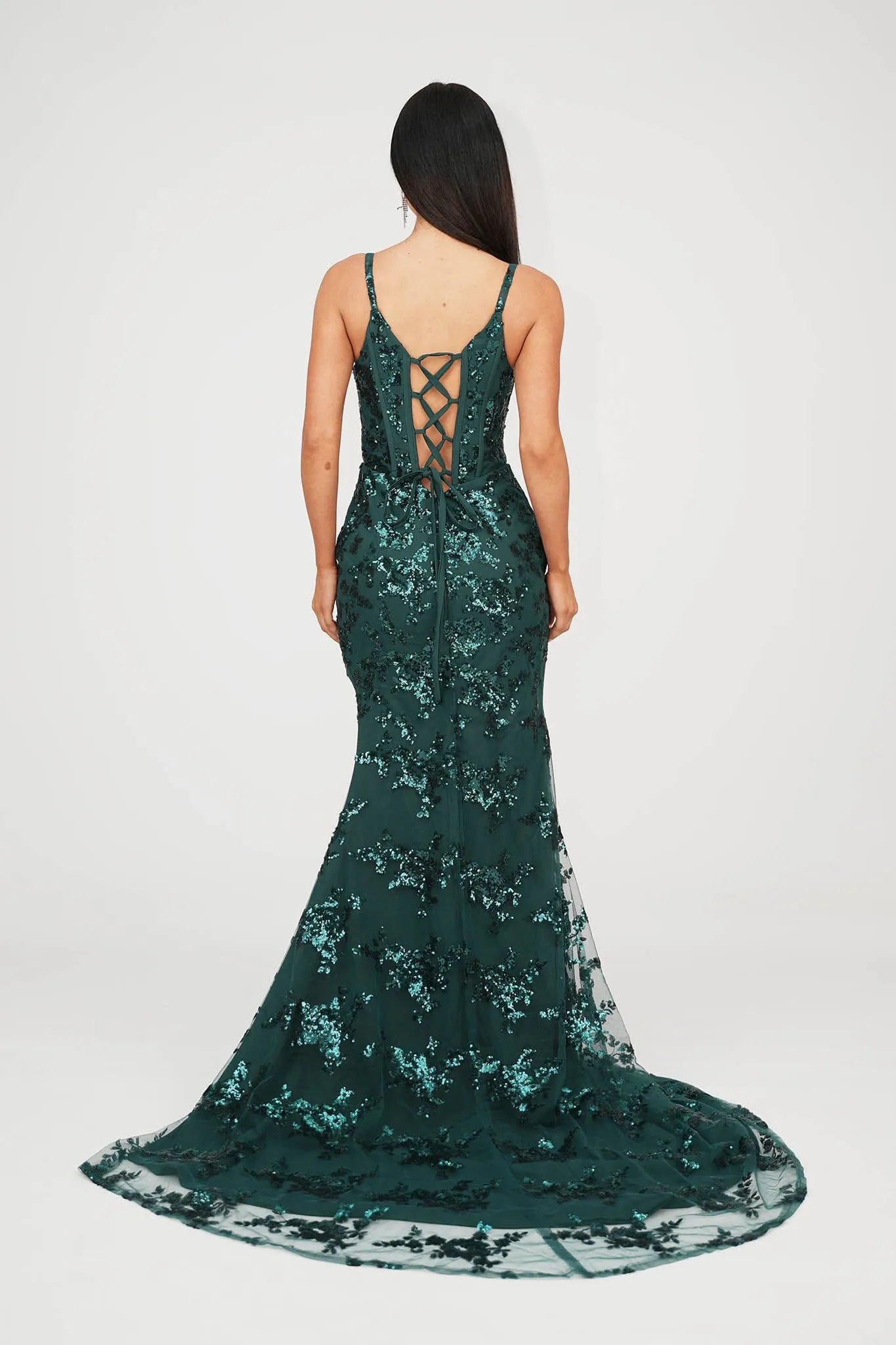 Tatiana Corset Gown - Emerald (XS - Clearance Sale)