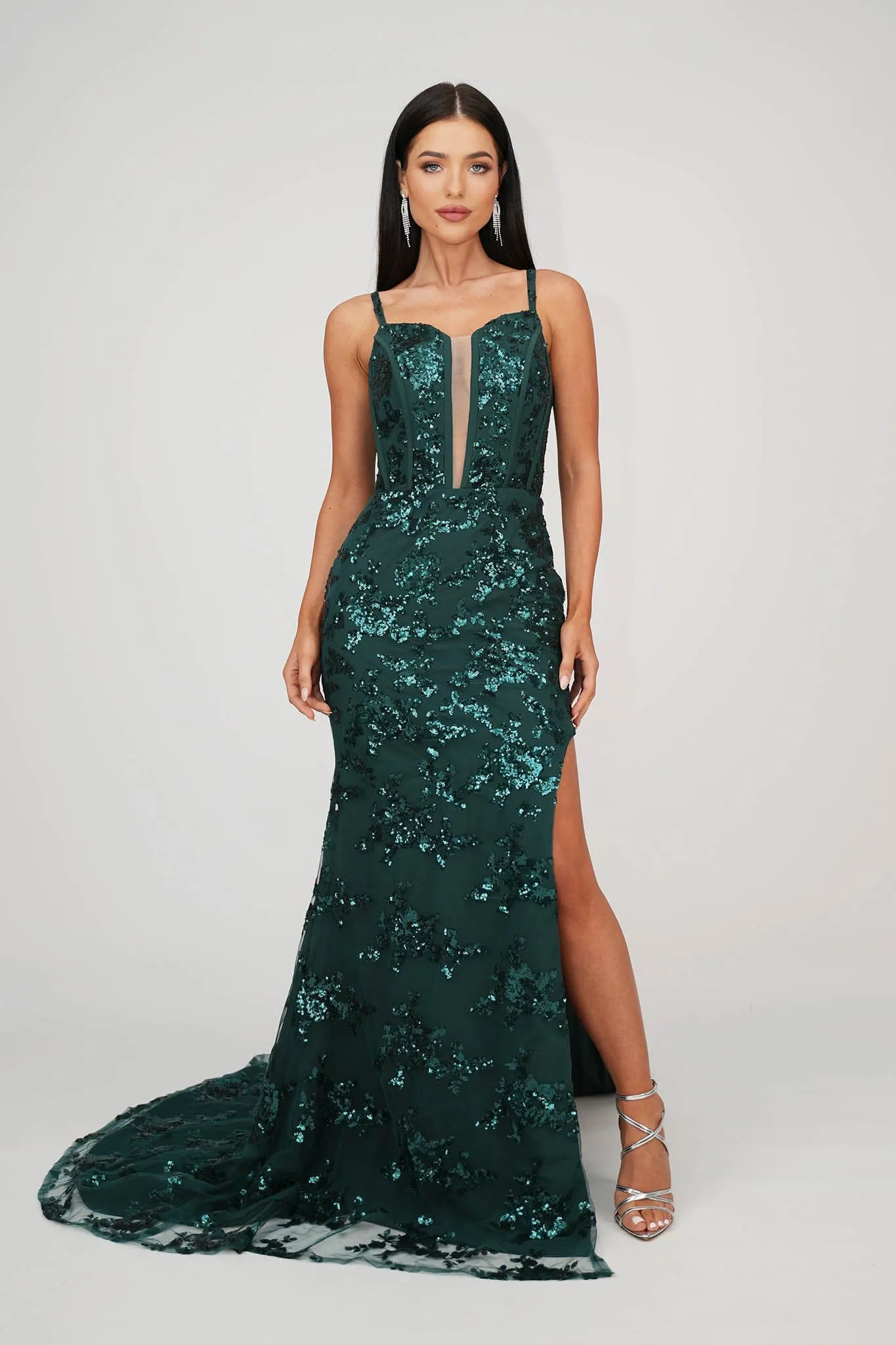 Tatiana Corset Gown - Emerald (XS - Clearance Sale)