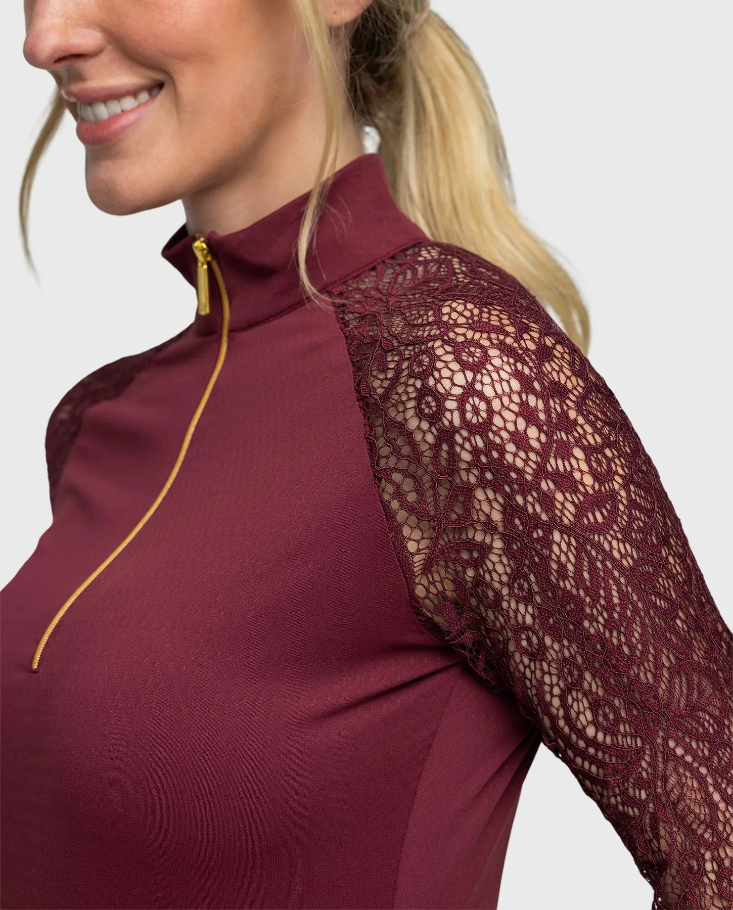 Tawny Port Lace Long Sleeve Sun Shirt