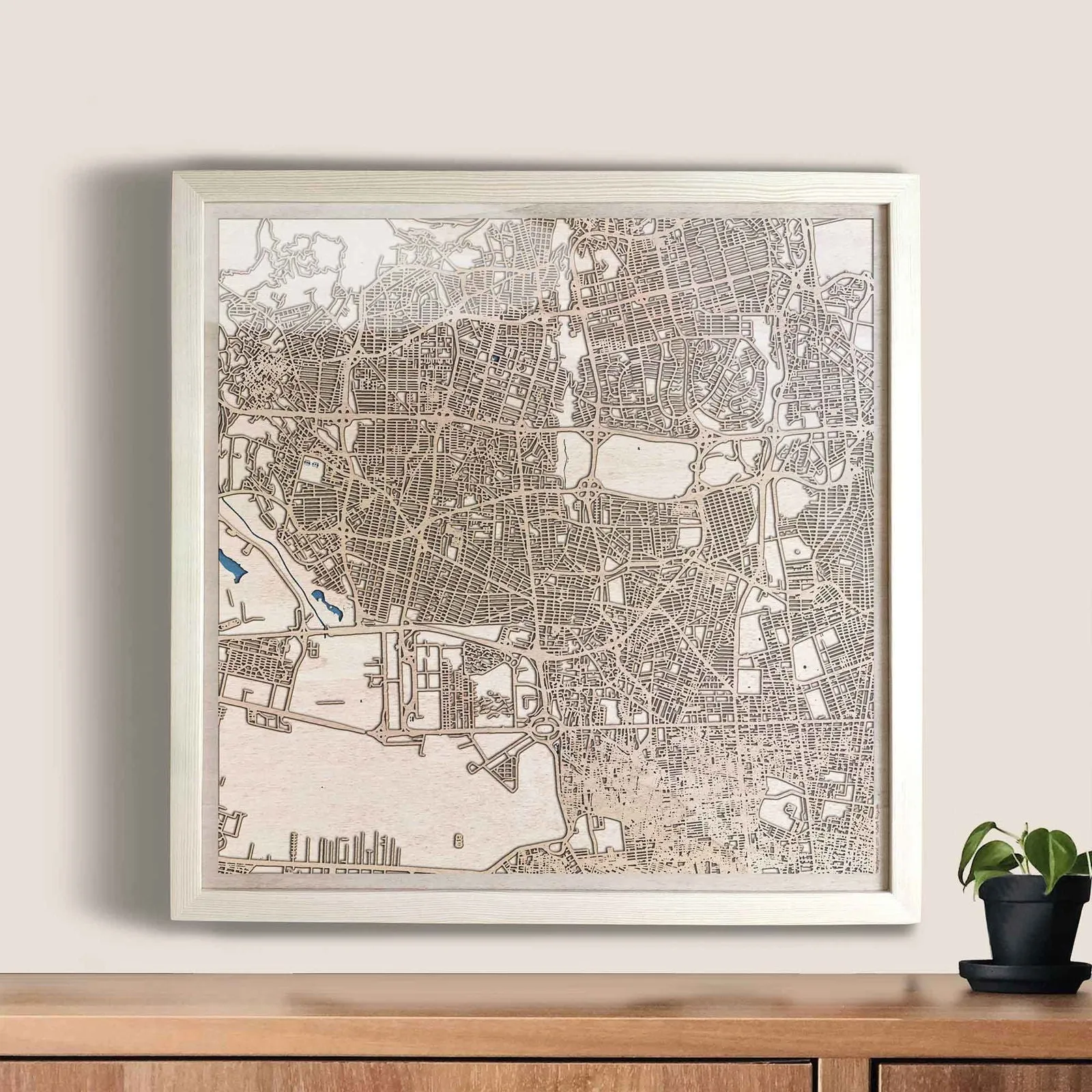 Teheran Wooden Map