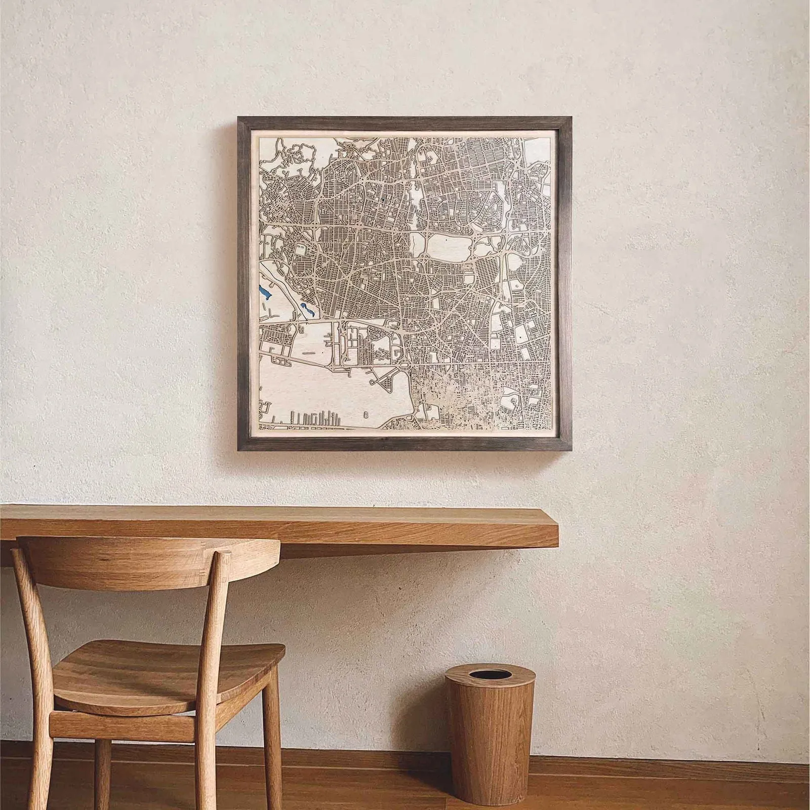 Teheran Wooden Map