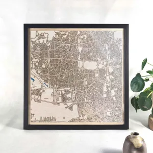 Teheran Wooden Map