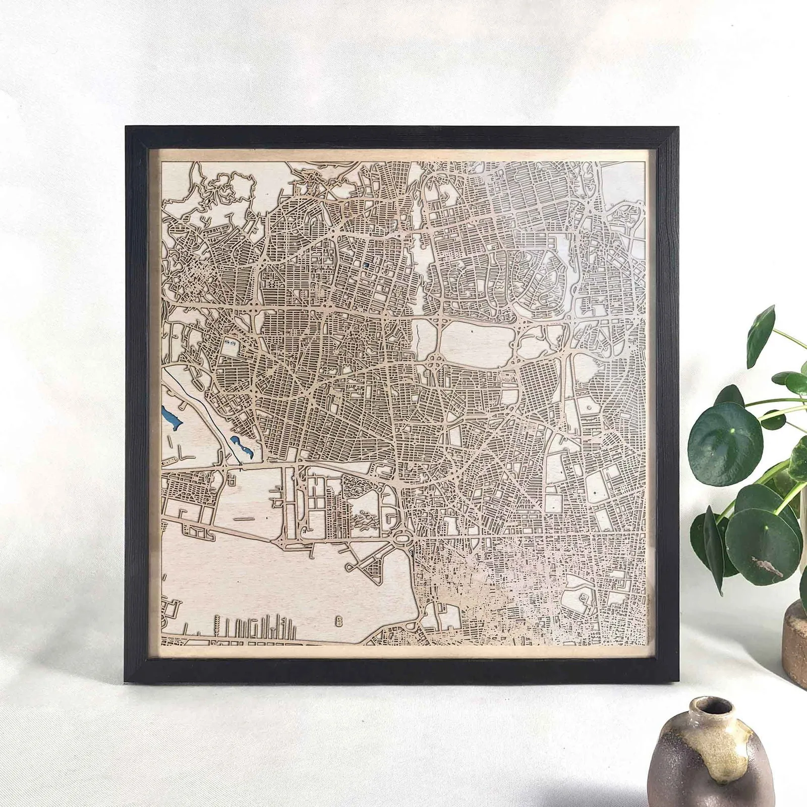 Teheran Wooden Map