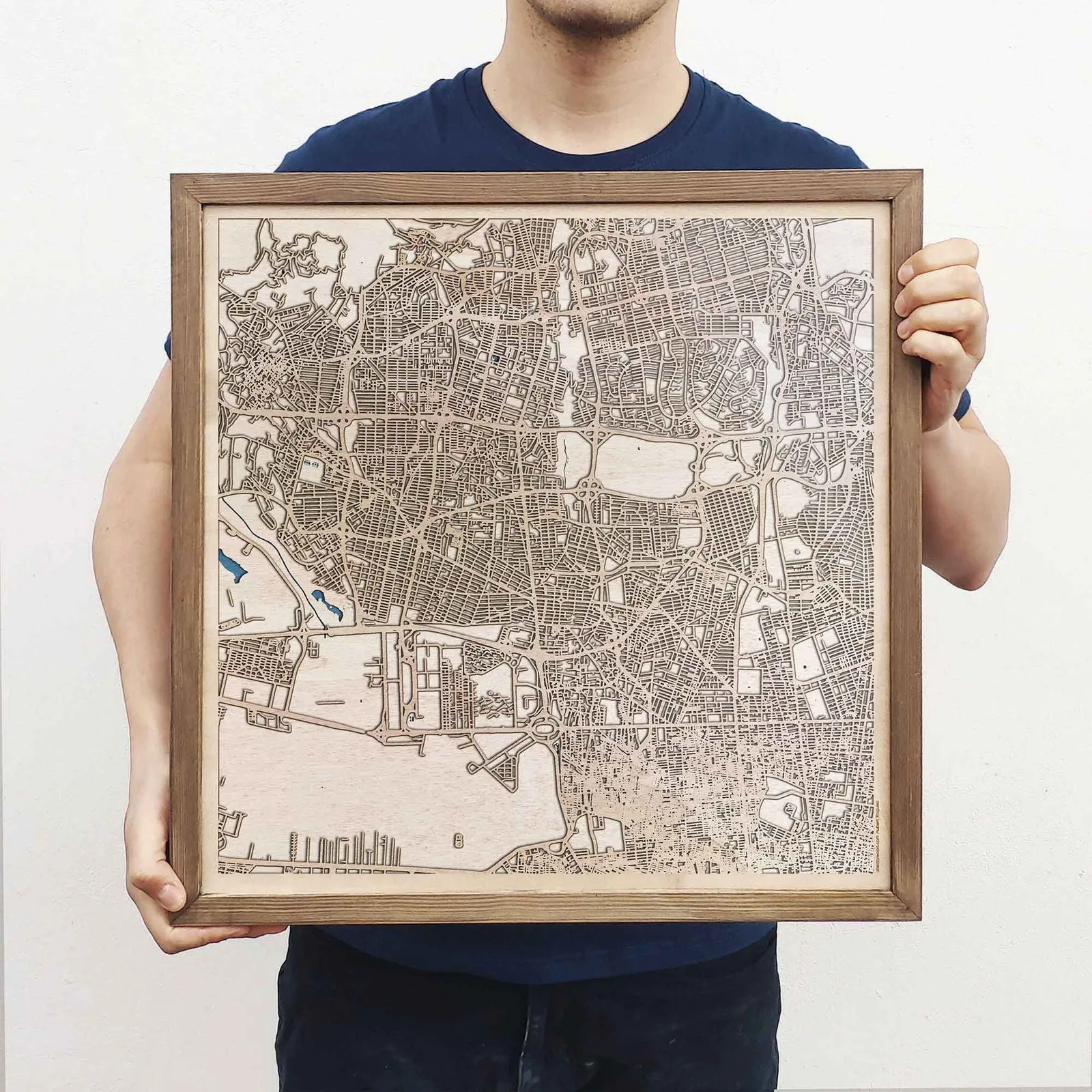 Teheran Wooden Map