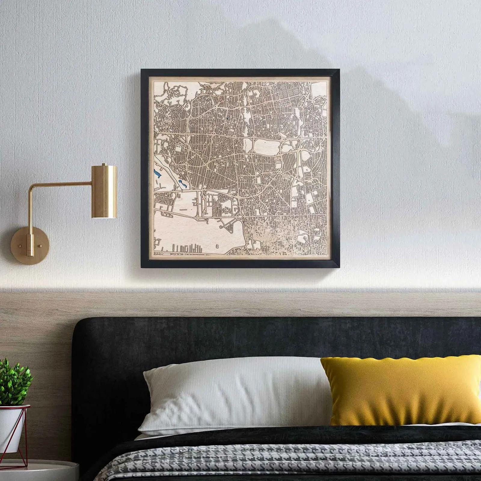 Teheran Wooden Map