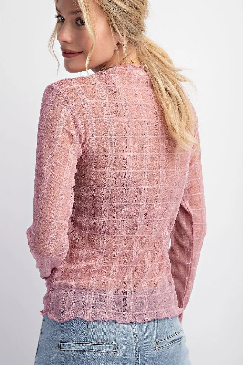 Textured Mesh Fitted Top (2 Options)