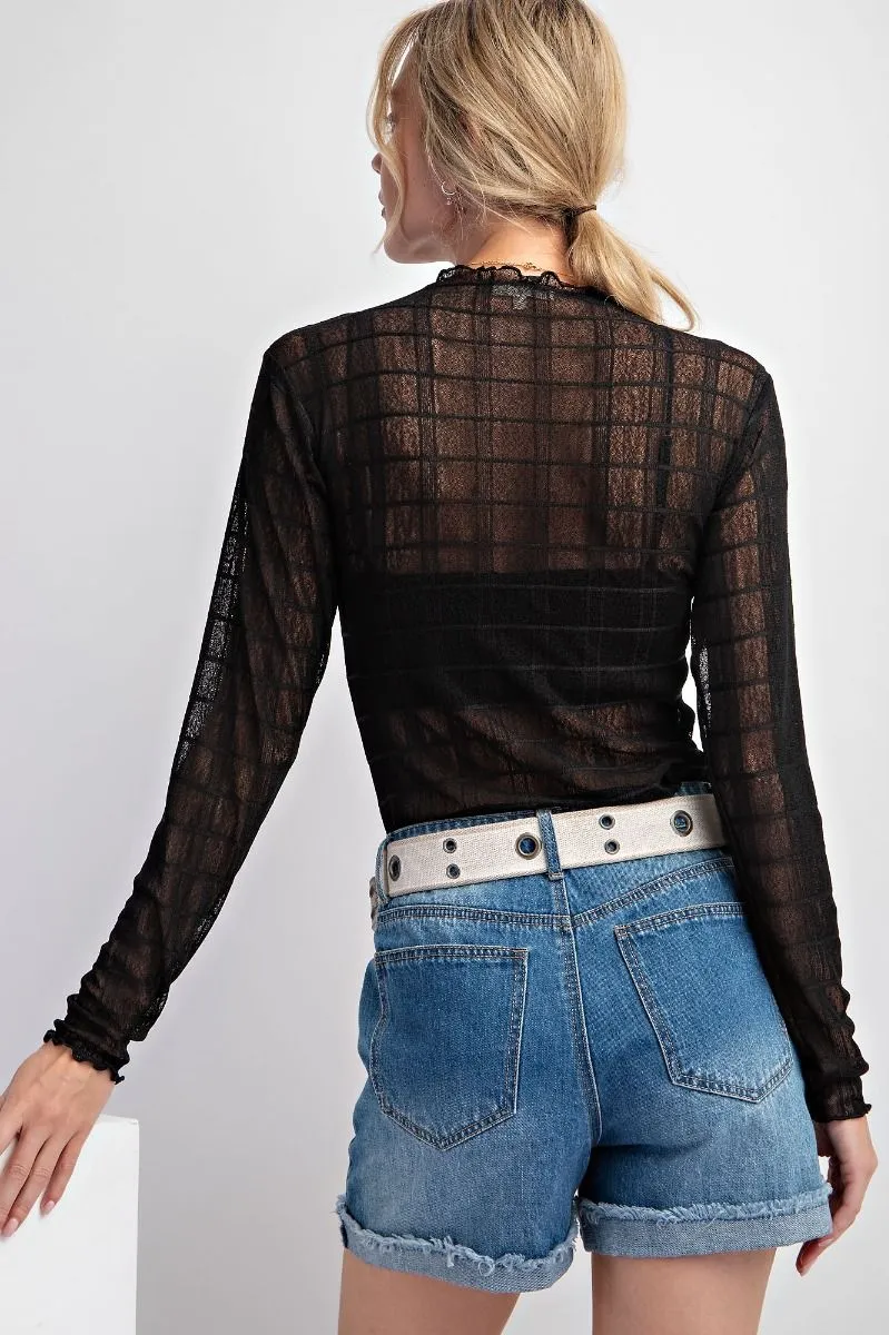Textured Mesh Fitted Top (2 Options)