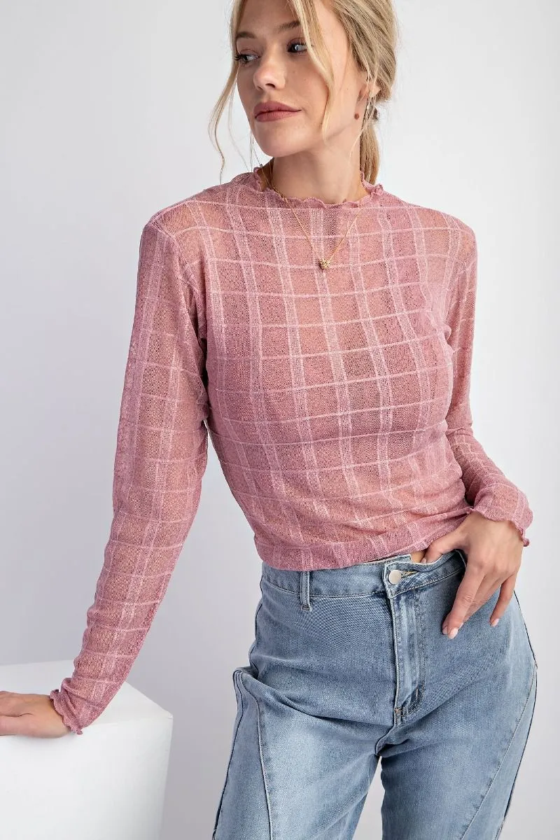 Textured Mesh Fitted Top (2 Options)