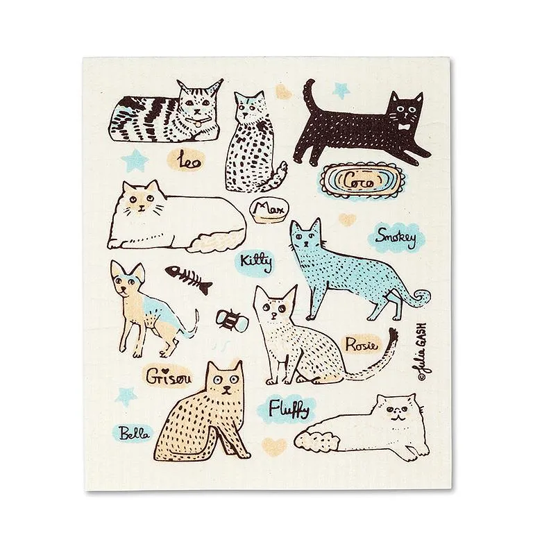 The Amazing Swedish Dishcloth ~ Cats with Names