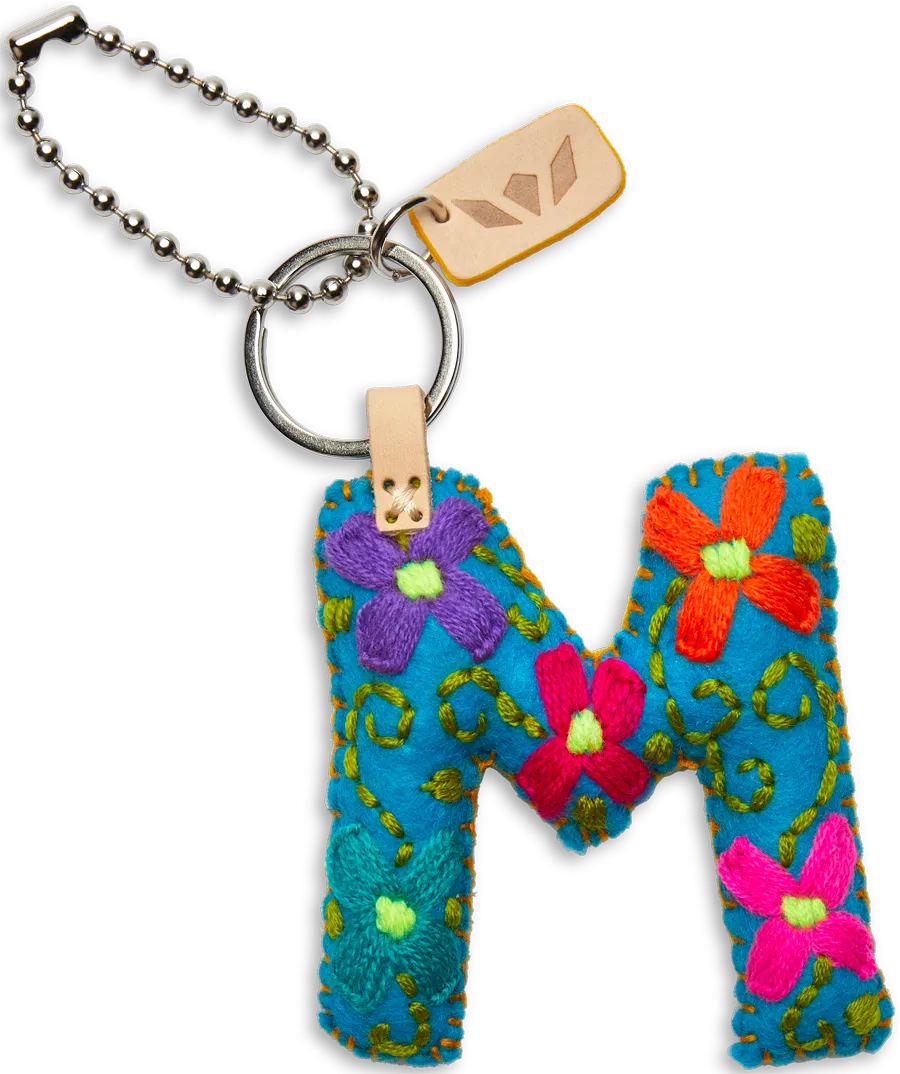 Turquoise Felt Alphabet Charms