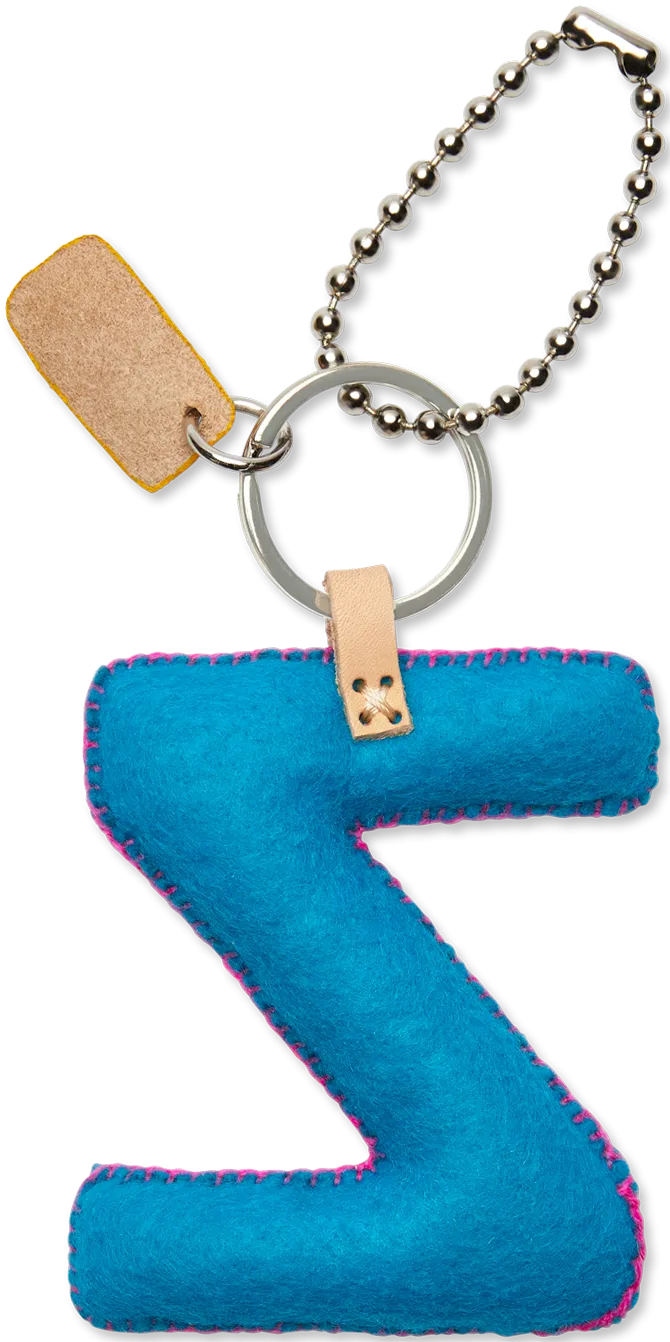Turquoise Felt Alphabet Charms