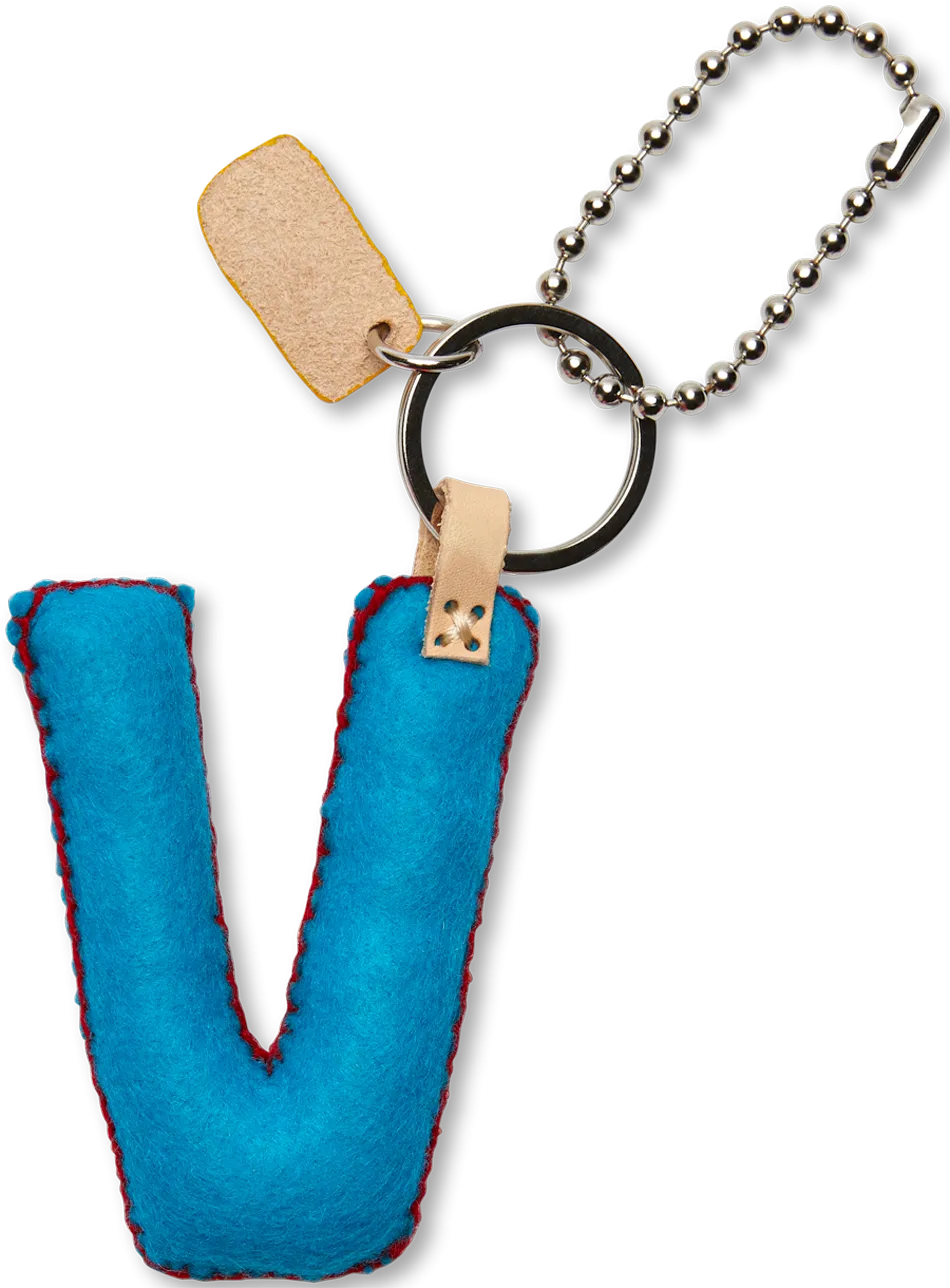 Turquoise Felt Alphabet Charms