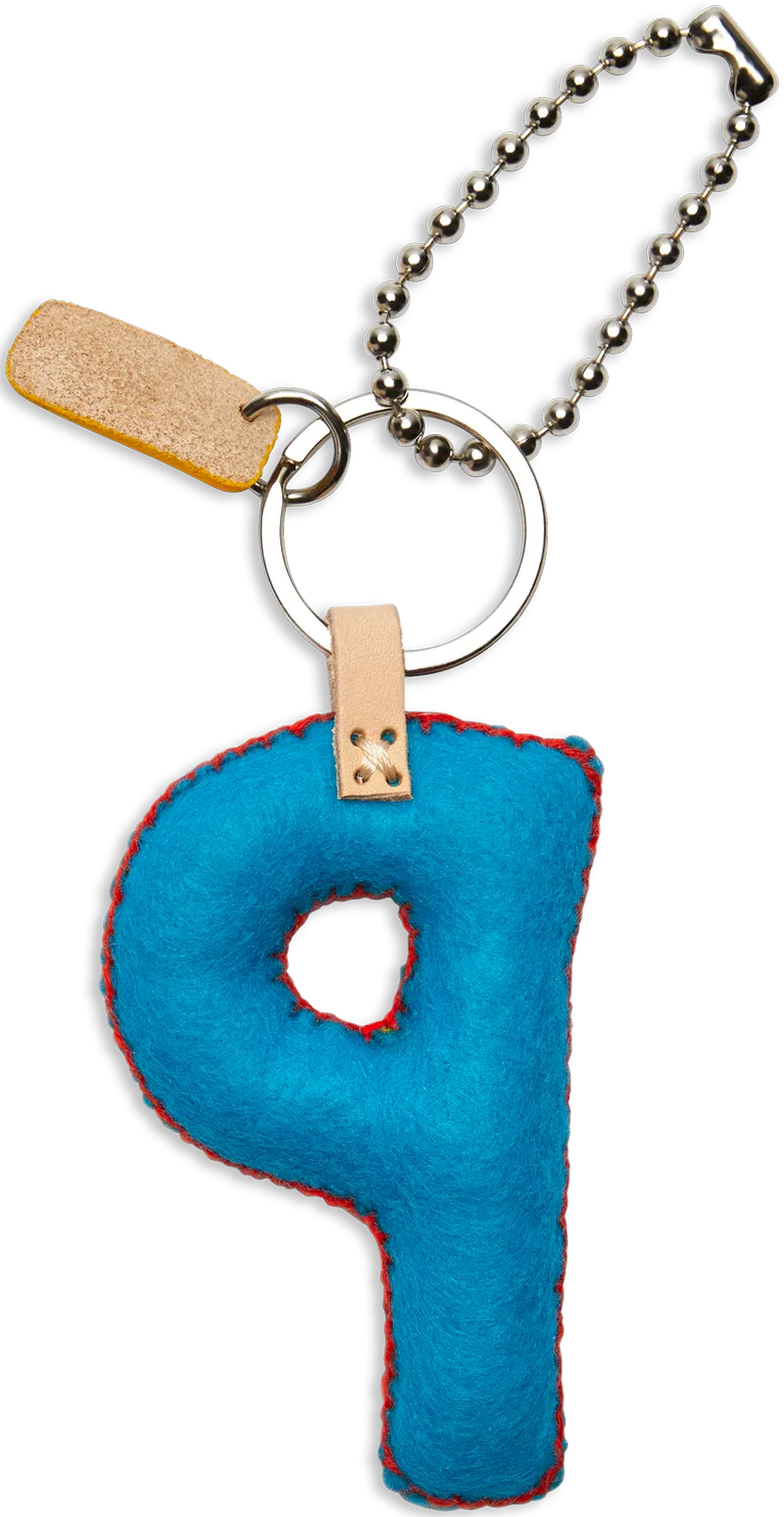 Turquoise Felt Alphabet Charms