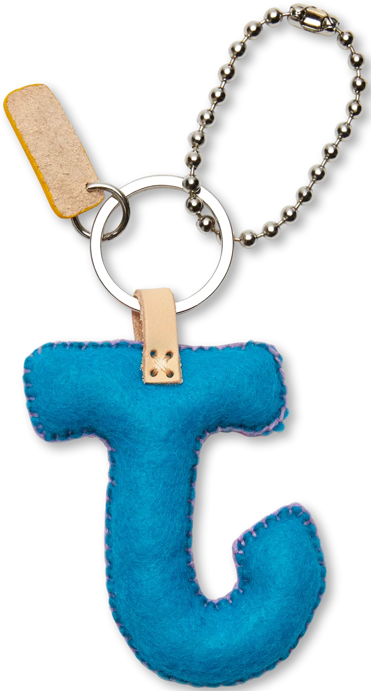 Turquoise Felt Alphabet Charms