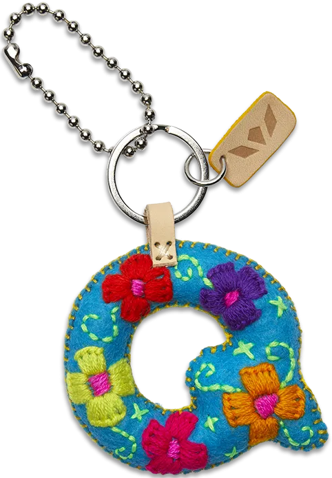 Turquoise Felt Alphabet Charms