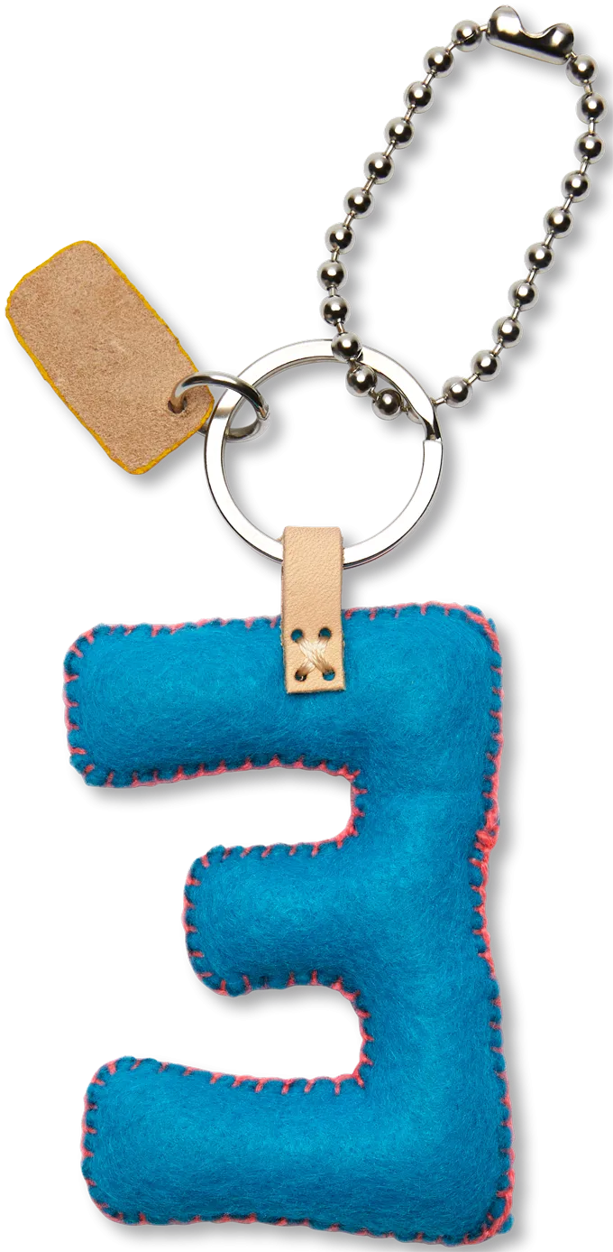 Turquoise Felt Alphabet Charms