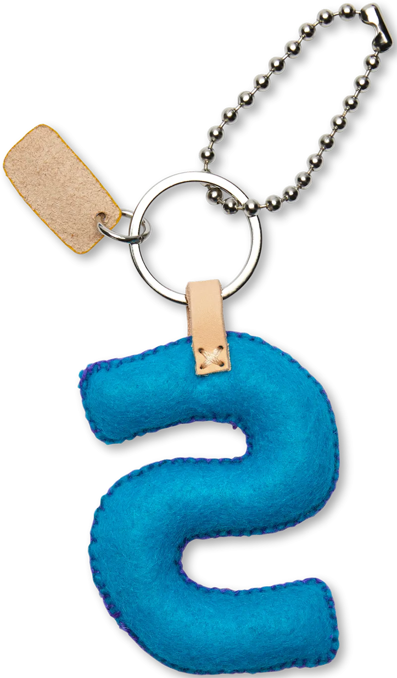 Turquoise Felt Alphabet Charms