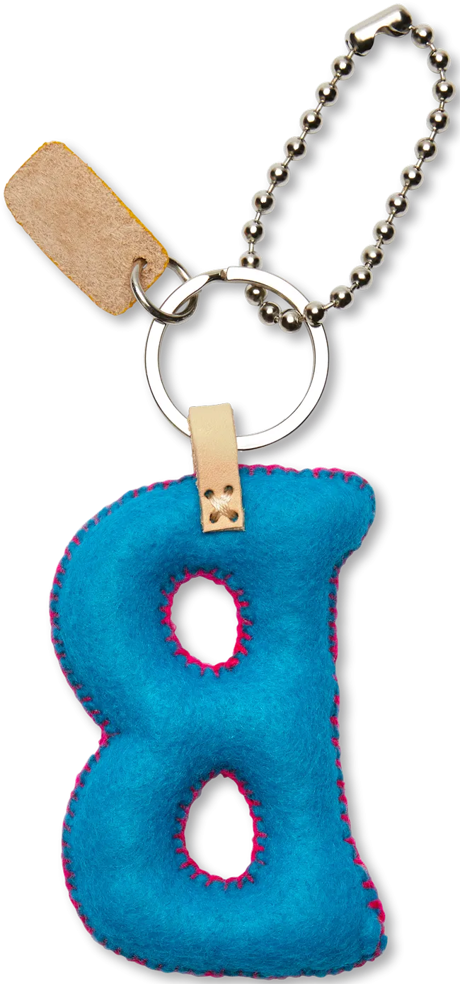 Turquoise Felt Alphabet Charms