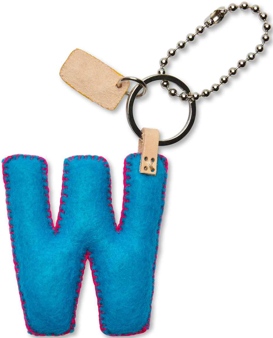 Turquoise Felt Alphabet Charms