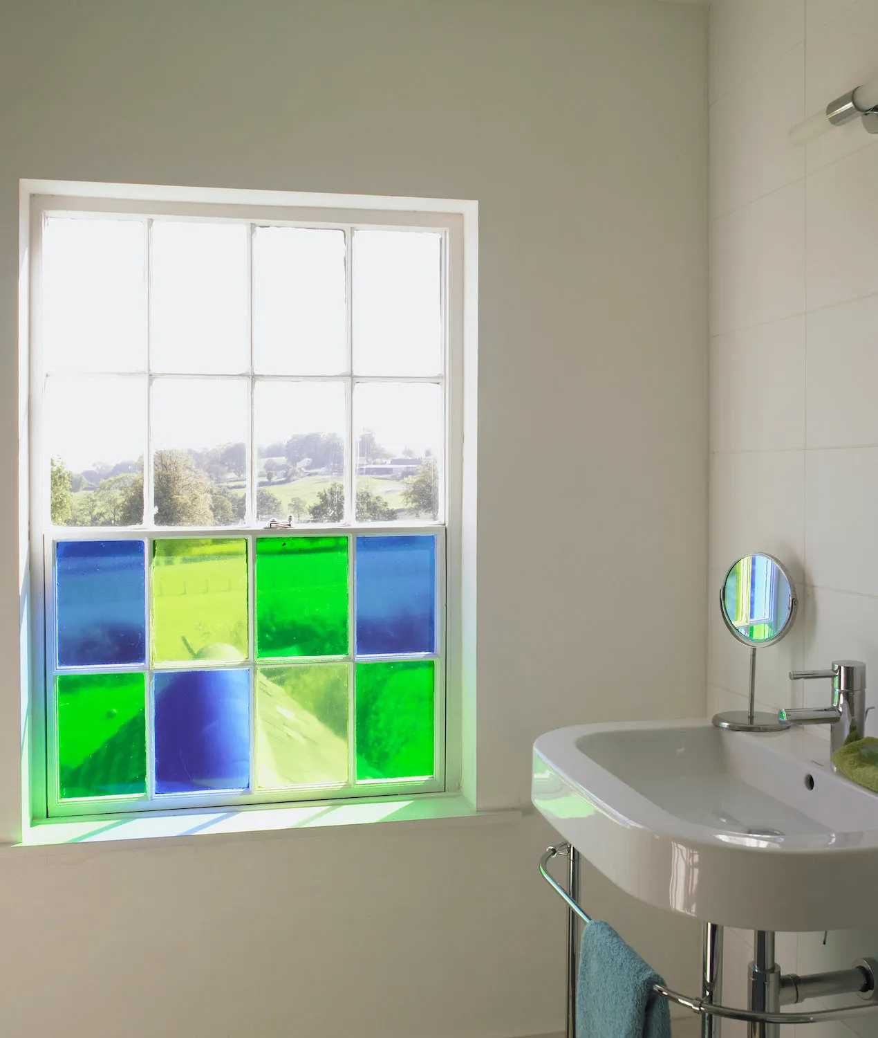 Turquoise Stained Glass Film
