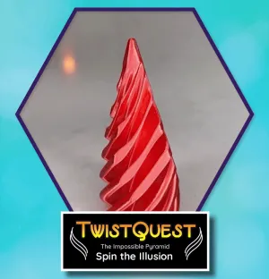Twist Quest: 3D Printed Fidget Spiral Cone Toy (Blue & Black)