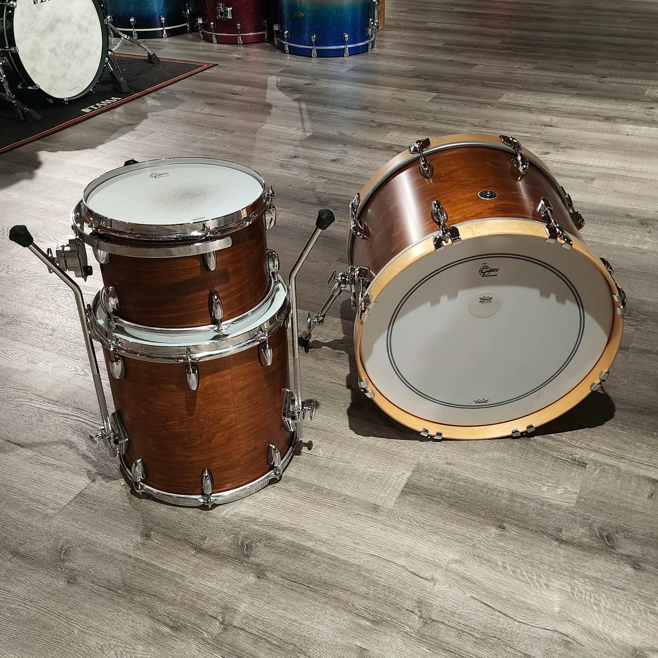 Used Gretsch Brooklyn Series 3pc Drum Set Satin Mahogany