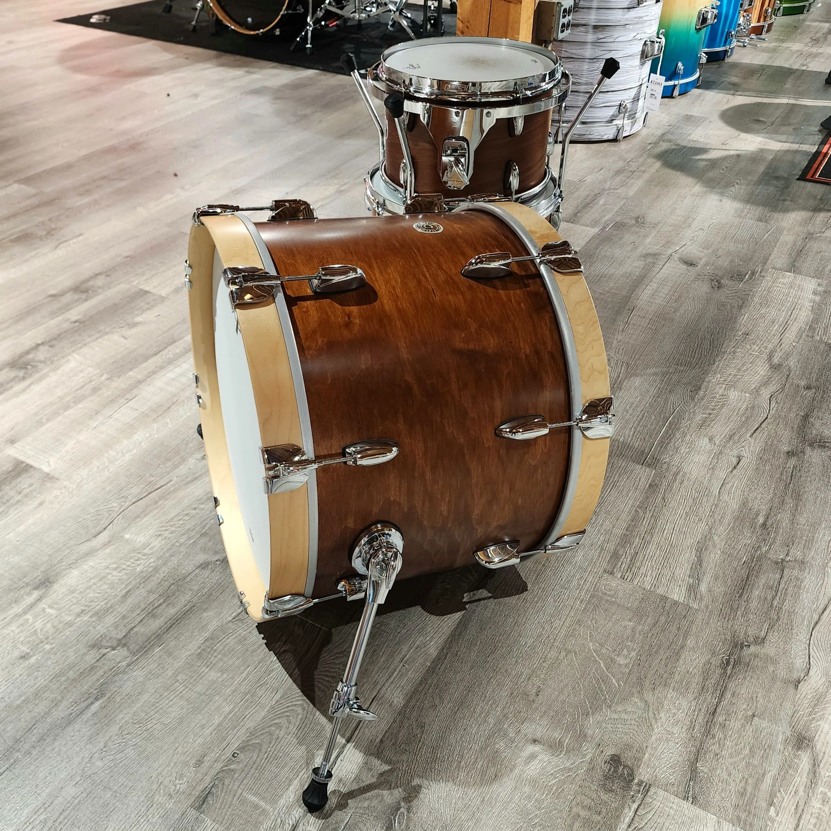 Used Gretsch Brooklyn Series 3pc Drum Set Satin Mahogany