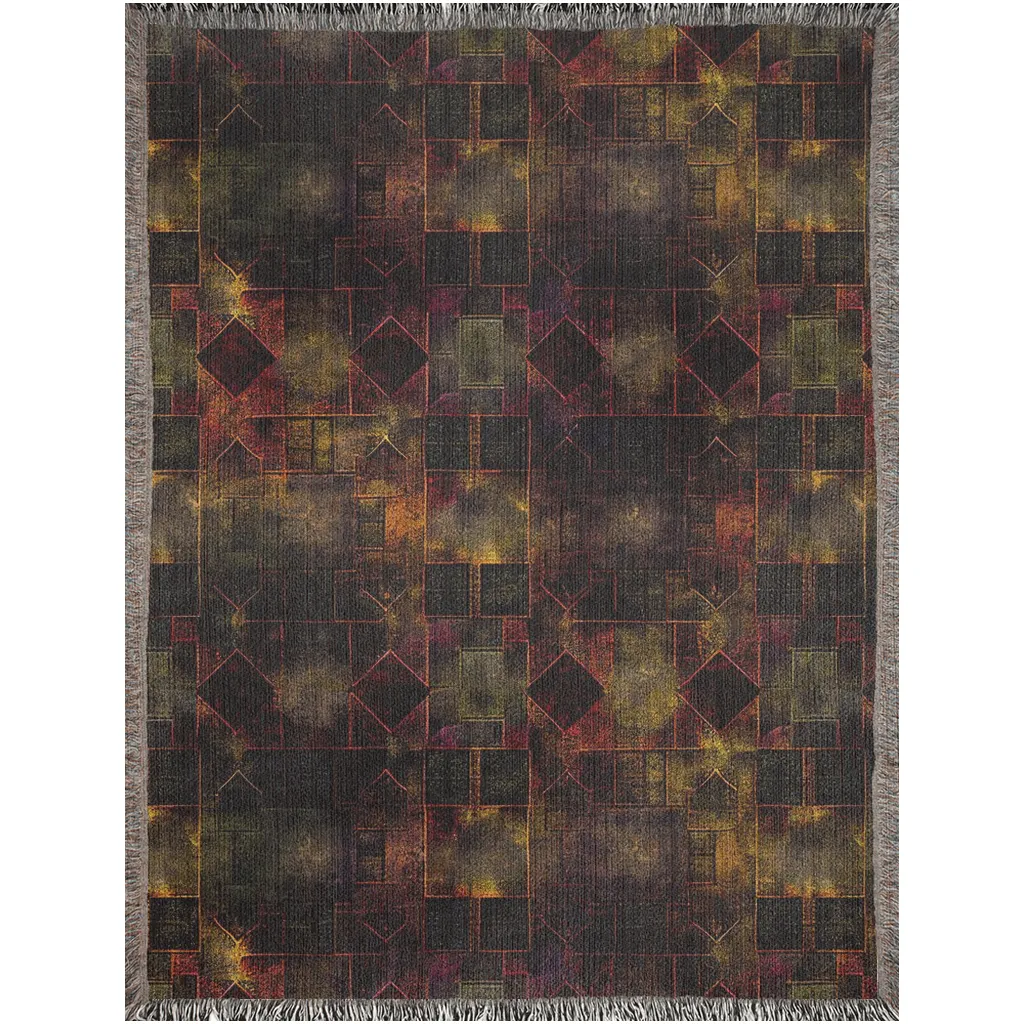 Vampire Art Grunge Premium 100% Cotton Soft Woven Blankets/Throws - Geometric Patterns