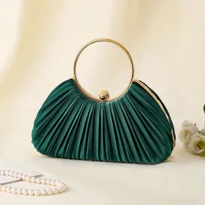 Vintage Pleated Evening Clutch Bag