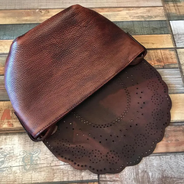 Vintage Womens Boho Leather Cross Body Bags Purses Side Bag for Womens
