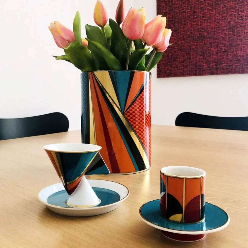 Vista Alegre Futurismo Coffee Cup and Saucer (One Cup and Saucer)