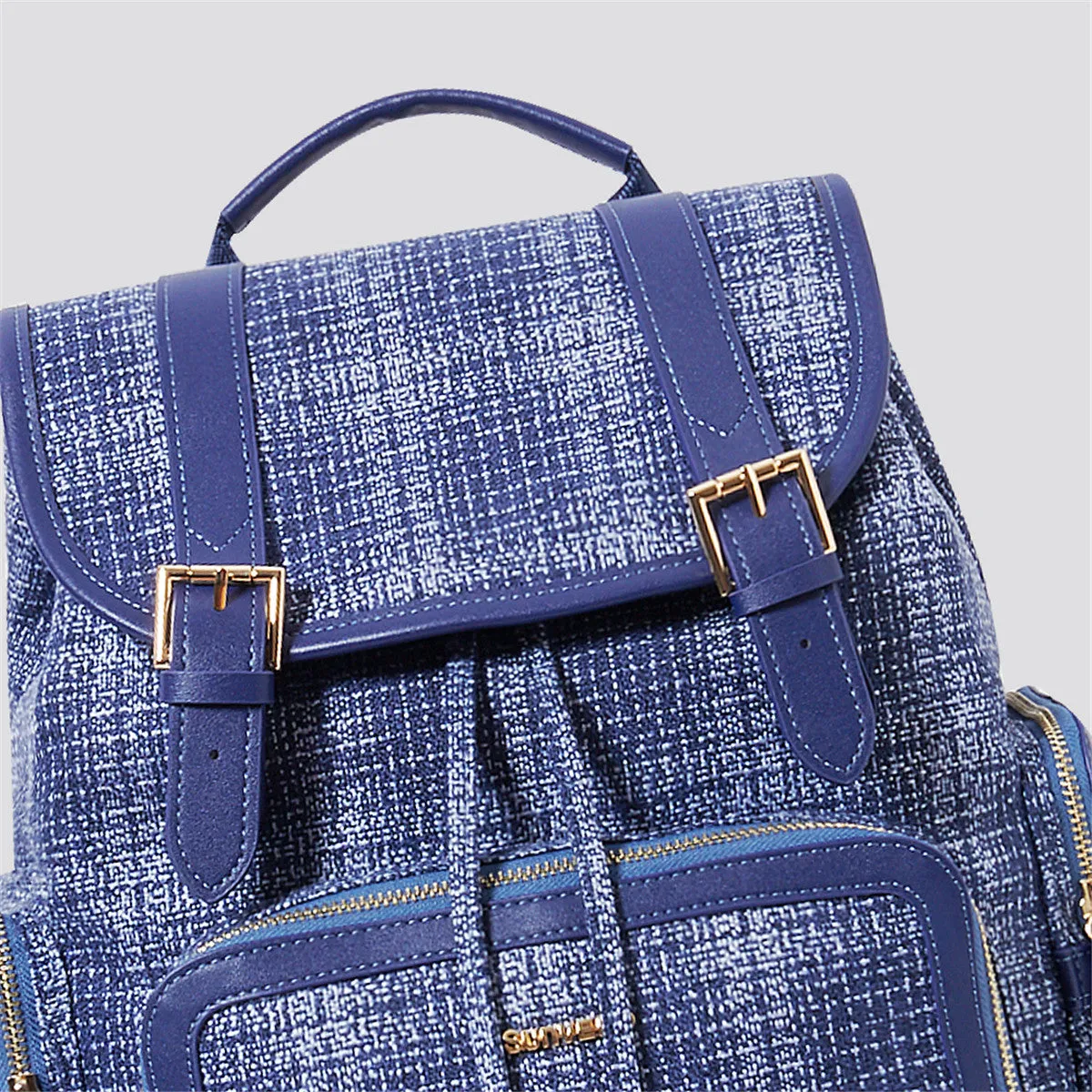 Water Resistant Tweed Diaper Bag
