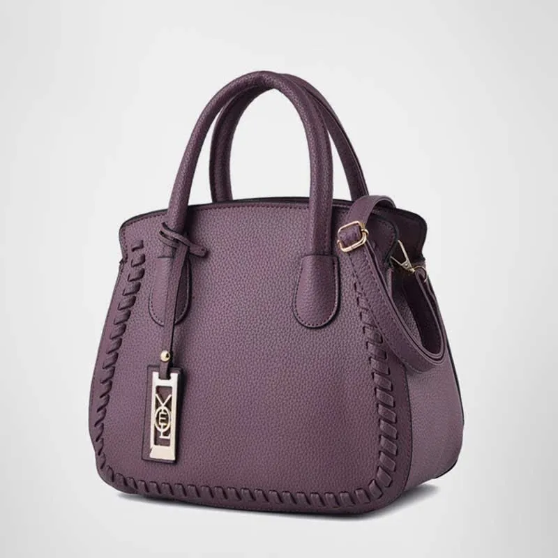 Women's Classic Satchel Purse Top-Handle PU Leather Tote Shoulder Bag
