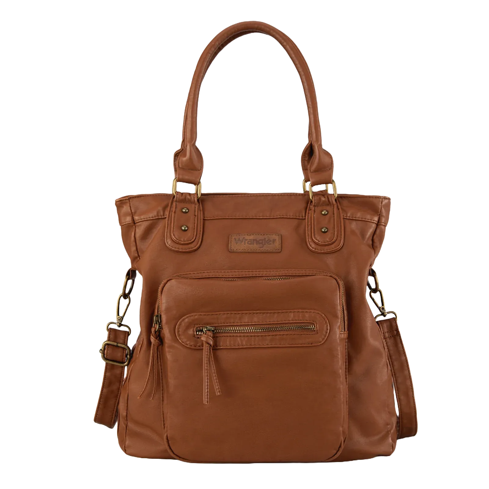 Wrangler Ladies Slouchy Light Brown Tote Crossbody Bag WG165-1110LBR