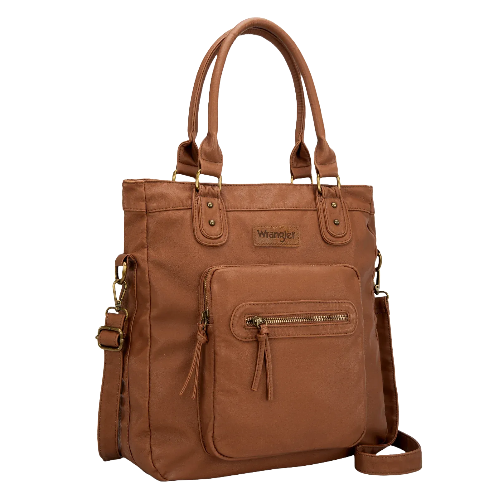 Wrangler Ladies Slouchy Light Brown Tote Crossbody Bag WG165-1110LBR